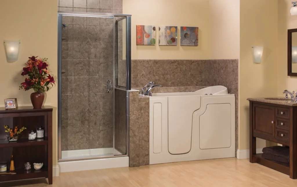 Fiberglass, Porcelain on steel, Acrylic, Cast iron, Solid-surface materials, Cultured marble, Ceramic tile, Stone and wood.